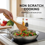 9 Pack Wooden Spoons Non Toxic Cooking Utensil Set with Utensils Holder