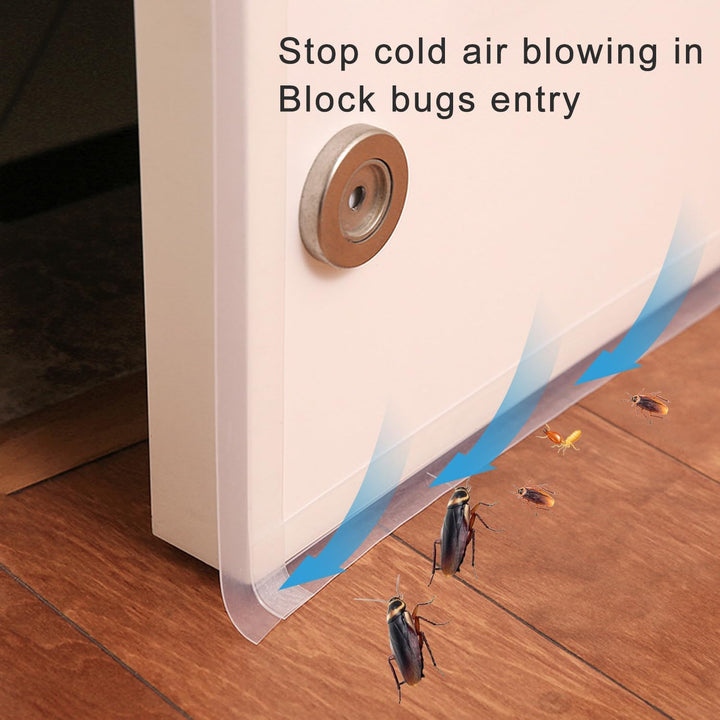Silicone Weather Stripping Door Seal, Adhesive Door Draft Stopper for Gaps