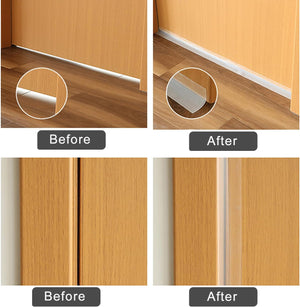 Silicone Weather Stripping Door Seal, Adhesive Door Draft Stopper for Gaps